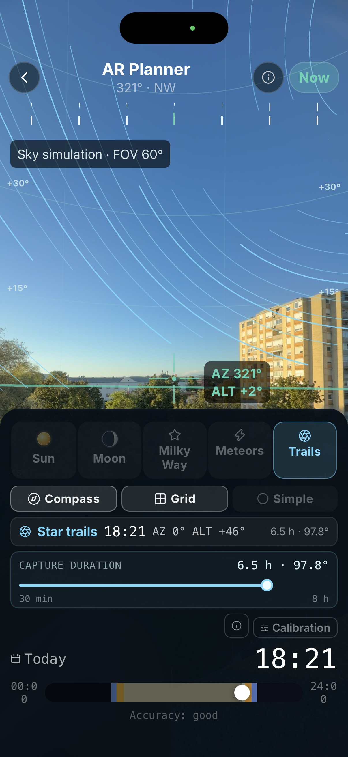 Current SpotFinder AR Planner with grid in English